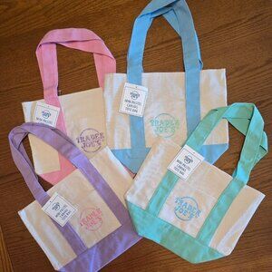 Trader Joe's Mini Pastel Tote Bags